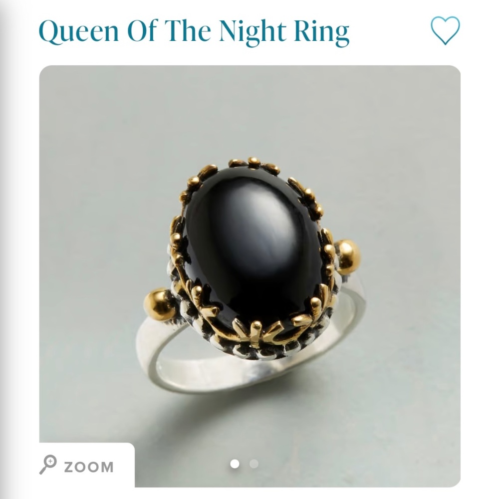 Sundance Catalog - Onyx Ring - Size 9